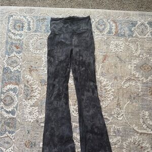 Lululemon Black Tie-Dye Flare Leggings